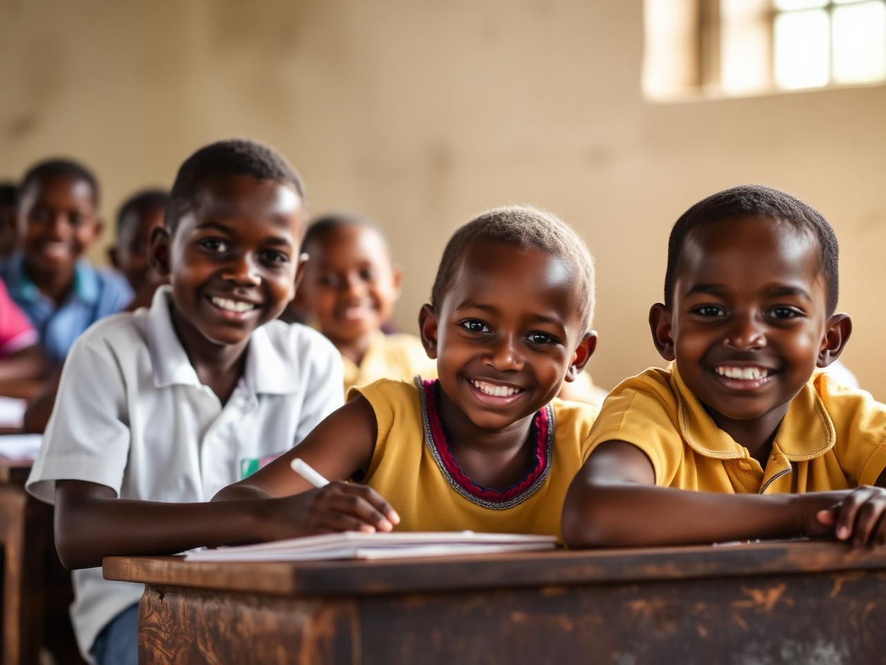 Enfants en classe en Haïti